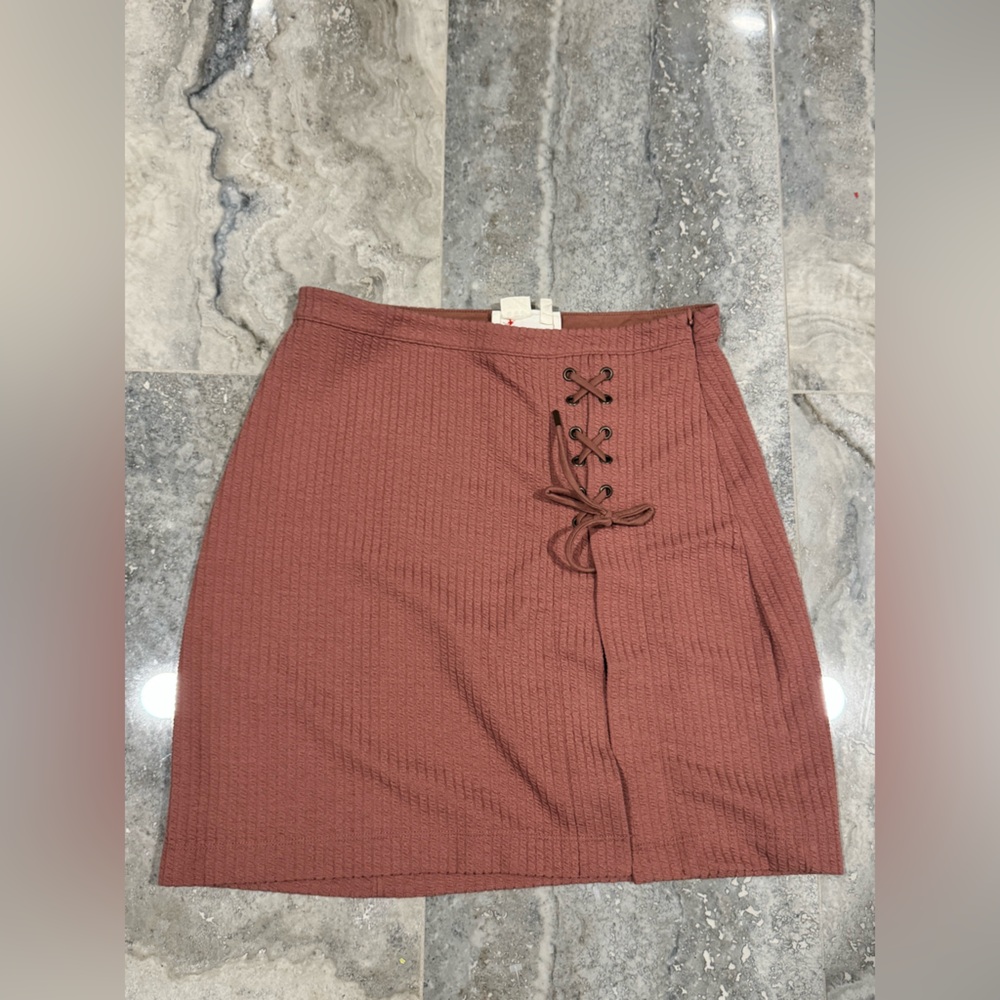 Anthropologie Rose Textured Skirt